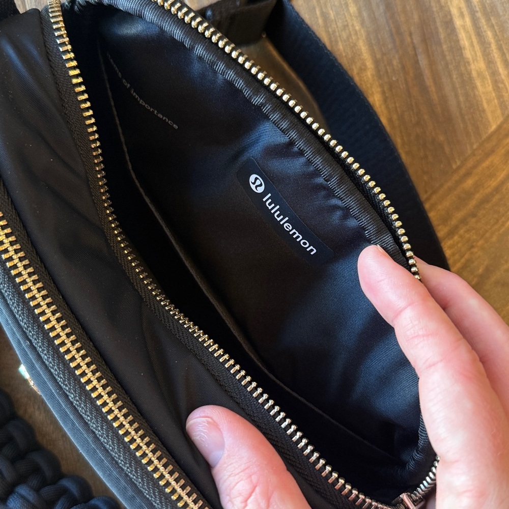 lululemon athletica Black Crossbody Bag with Gold Accents - Picture 3 of 4